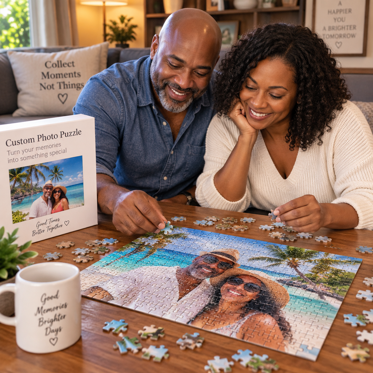 Custom Photo Puzzle – Personalized Family & Couple Gift