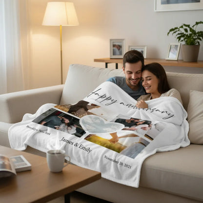 Message & Photo Plush Blanket – Personalized